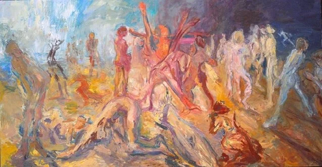Beach Fantasy Yoga, 1985, 160 x 354cm